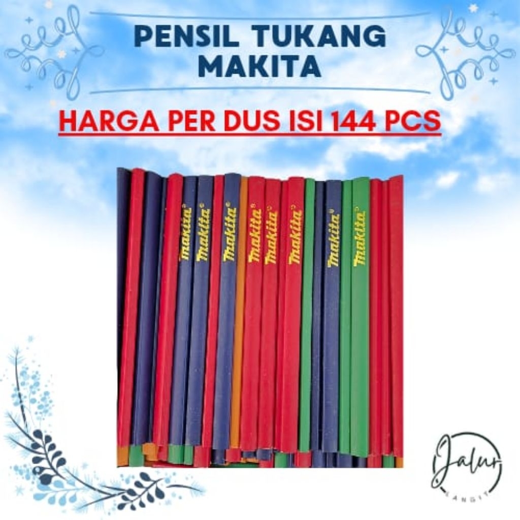 

(1Gross/144Pcs) Pensil Tukang MAKITA 18 CM