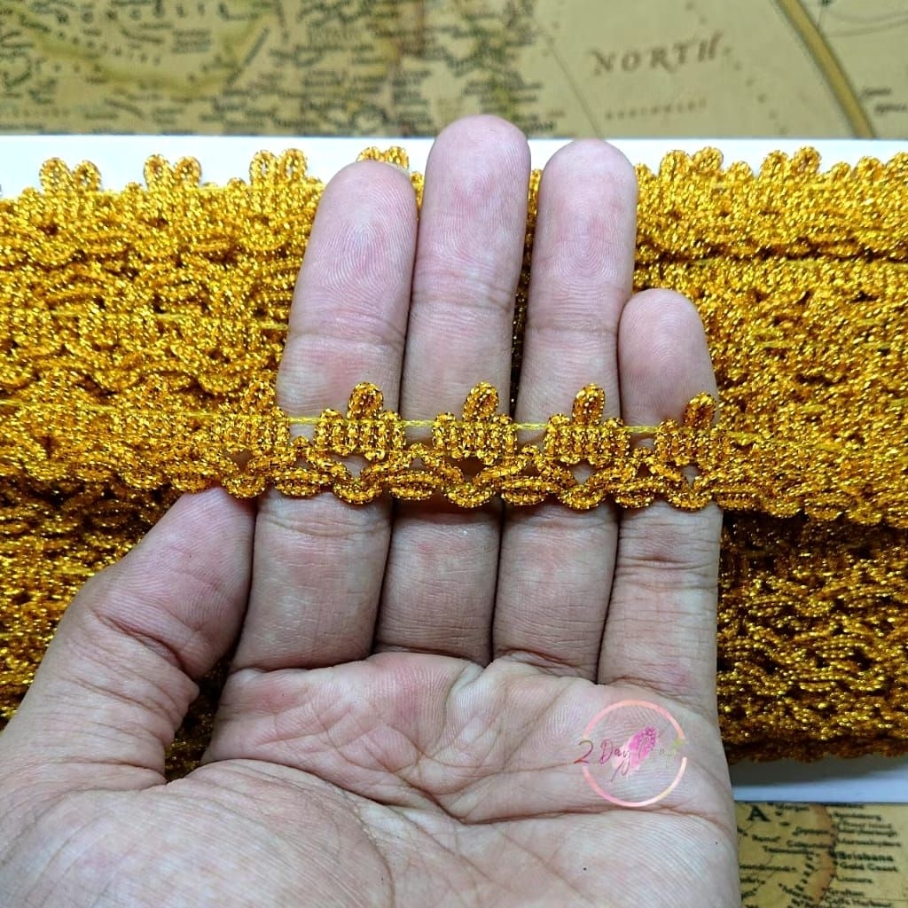 Renda Emas Etnik/ Renda Variasi Emas/Renda Etnik variasi Renda