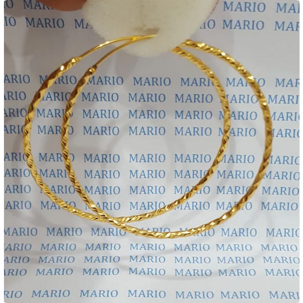 anting  warna emas gipsi motip