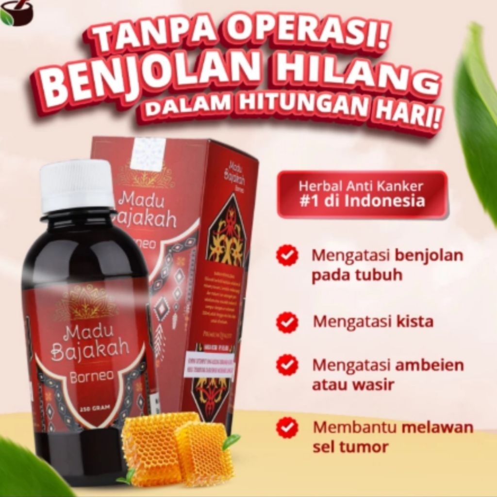 

Madu Bajkan Bajakah Borneo Asli Obat Kanker Kista tumor benjolan cancer Bpom - 1 Botol