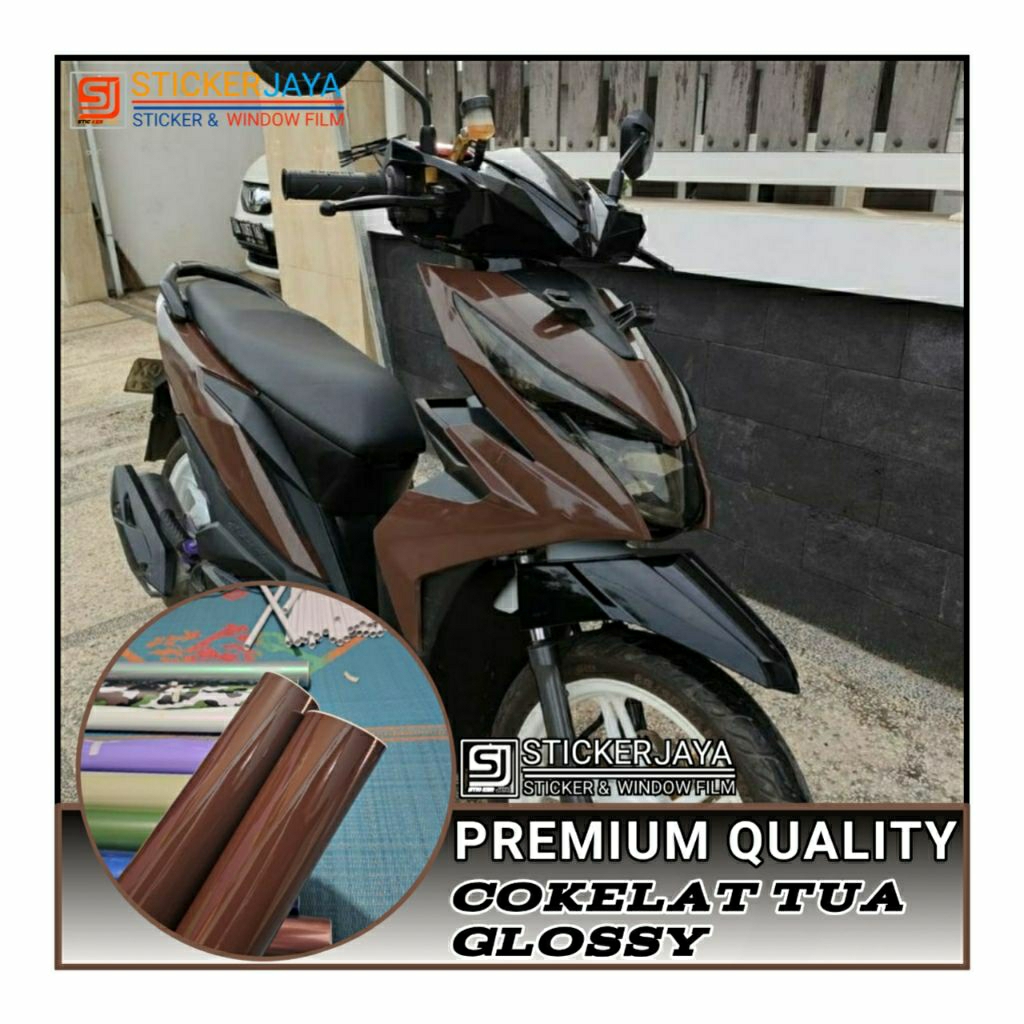 SKOTLET STIKER MOTOR COKLAT TUA GLOSY SCOTLITE COKELAT SKOTLET COKELAT GLOSY STIKER MOTOR WARNA COKL