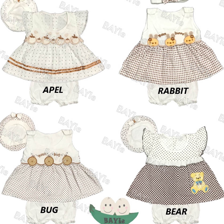 Baru BAYI  Setelan Baju bayi Perempuan MOMS GIFT 1 Katun SNI usia 6 bulan  Pakaian anak Cewek
