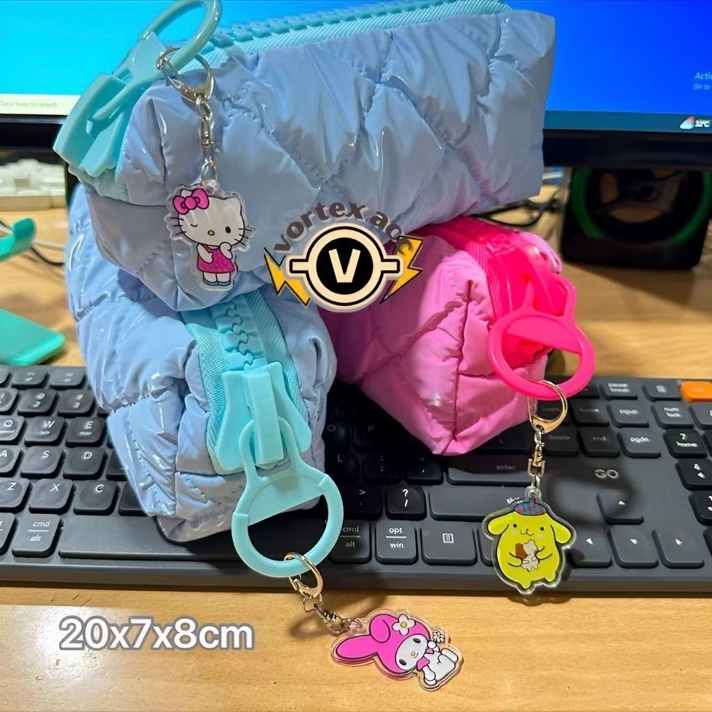 

ATH Kotak Pensil Puffy Colourfull FREE GANTUNGAN SANRIO // Pencil Case Puffy Lucu Multifungsi Dan