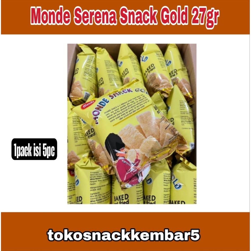 

MONDE SERENA Snack Gold 27gr Pack isi 5