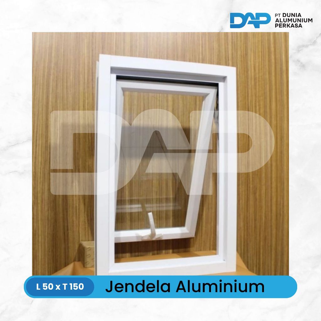 Jendela Aluminium / alumunium 50 x 150 - Jendela Alumunium / Kusen / Kaca / Anti Rayap Anti Karat