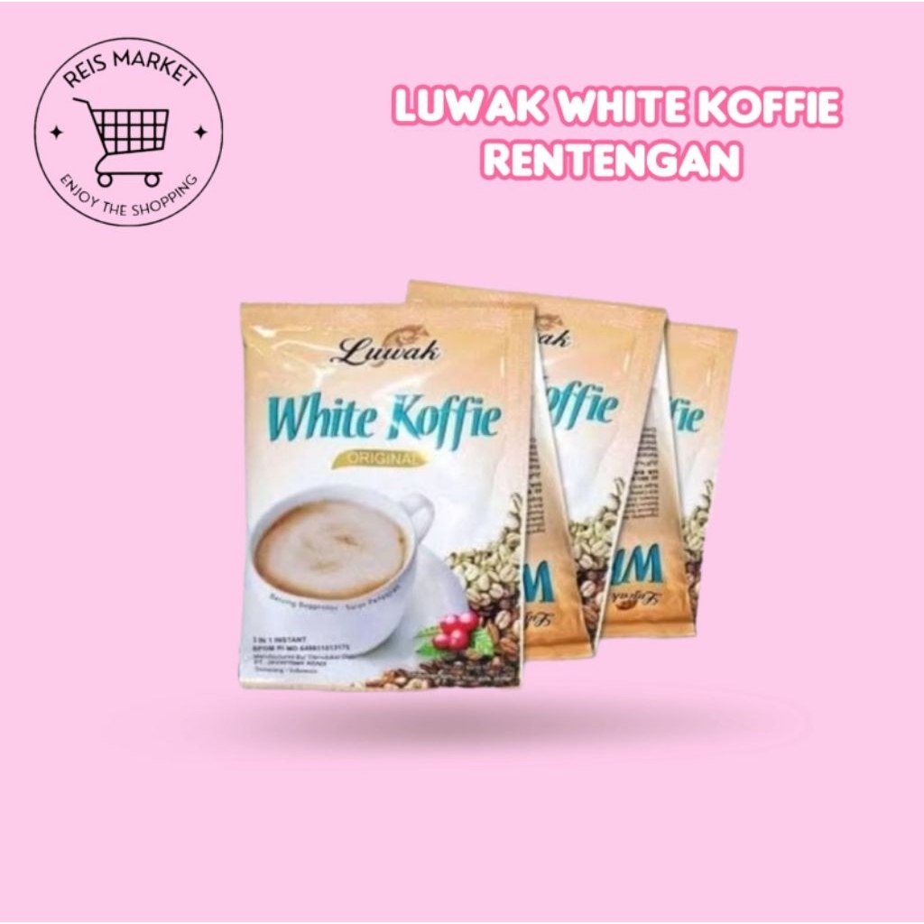

LUWAK WHITE COFFE 20gram X 10 RENTENG / BEST SELLER / LUWAK WHITE COFFE