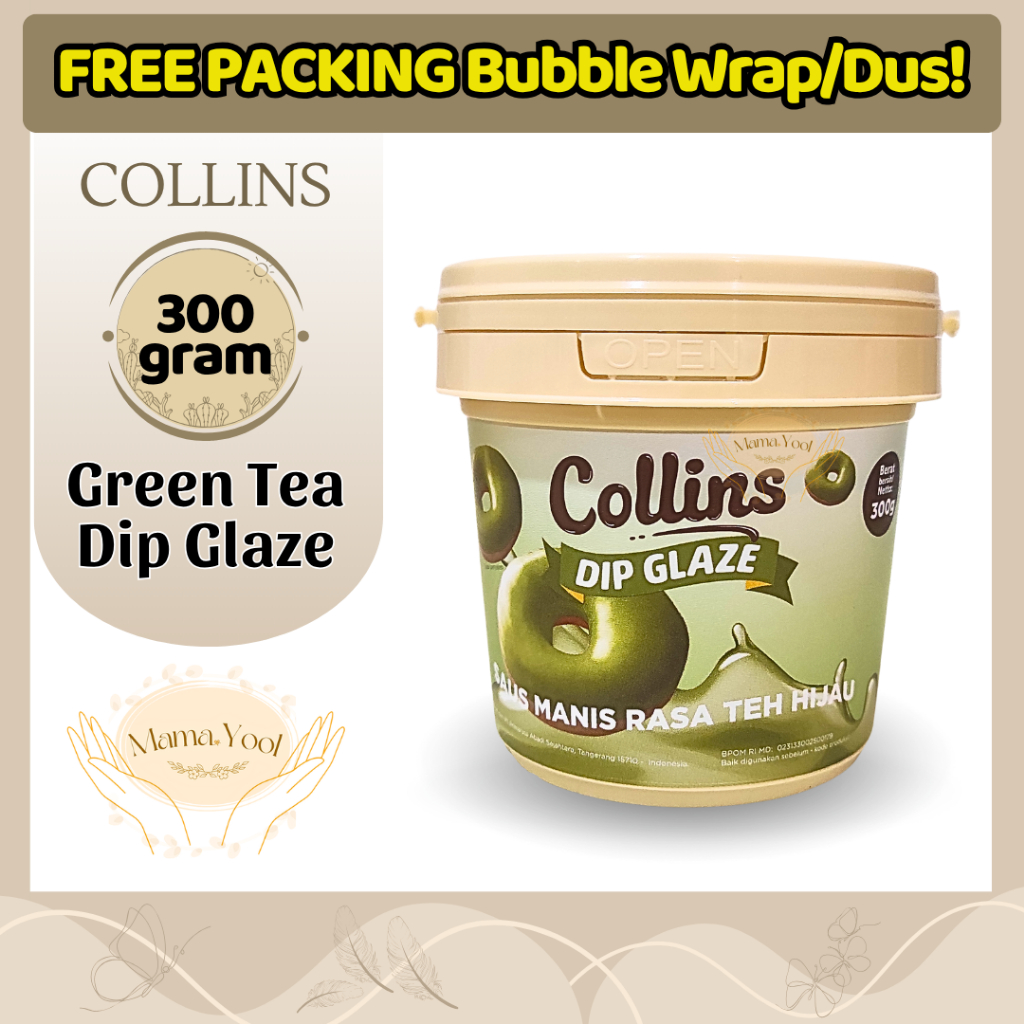 

MAMA.YOOL - Collins Glaze Matcha Green Tea 300 gr Free Packing / Topping Donat Selai Colins