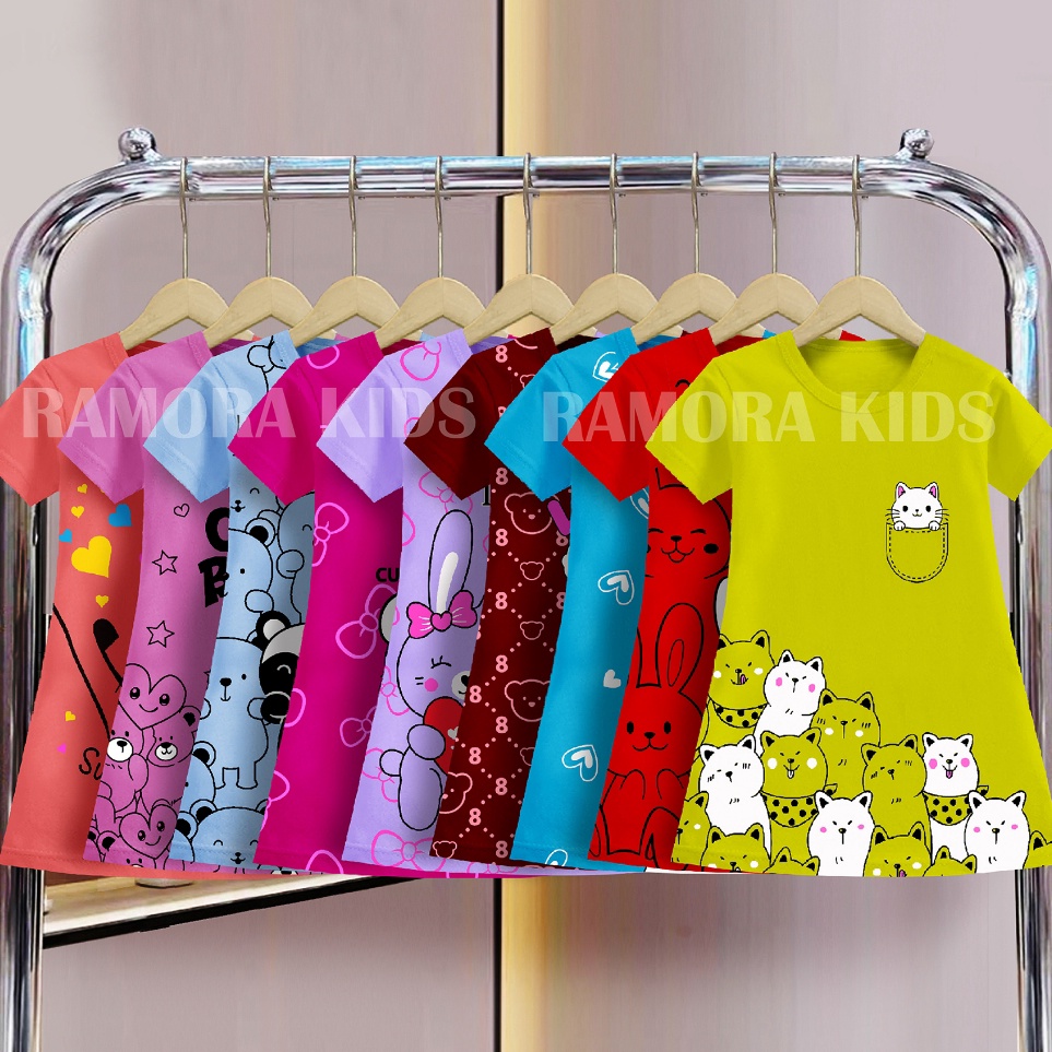 Ramora Daster Anak Perempuan  Pakaian Anak Perempuan Dress Anak 15 Tahun