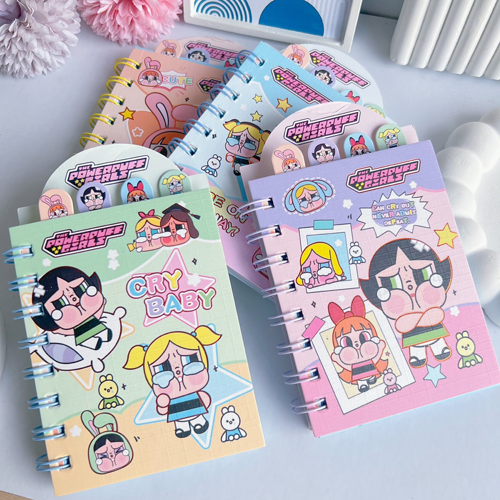 

Notebook A7 Ring Buku Diary Aesthetic Coil Book Labubu Sanrio Kuromi Powerpuff Girl CryBaby - GG0434