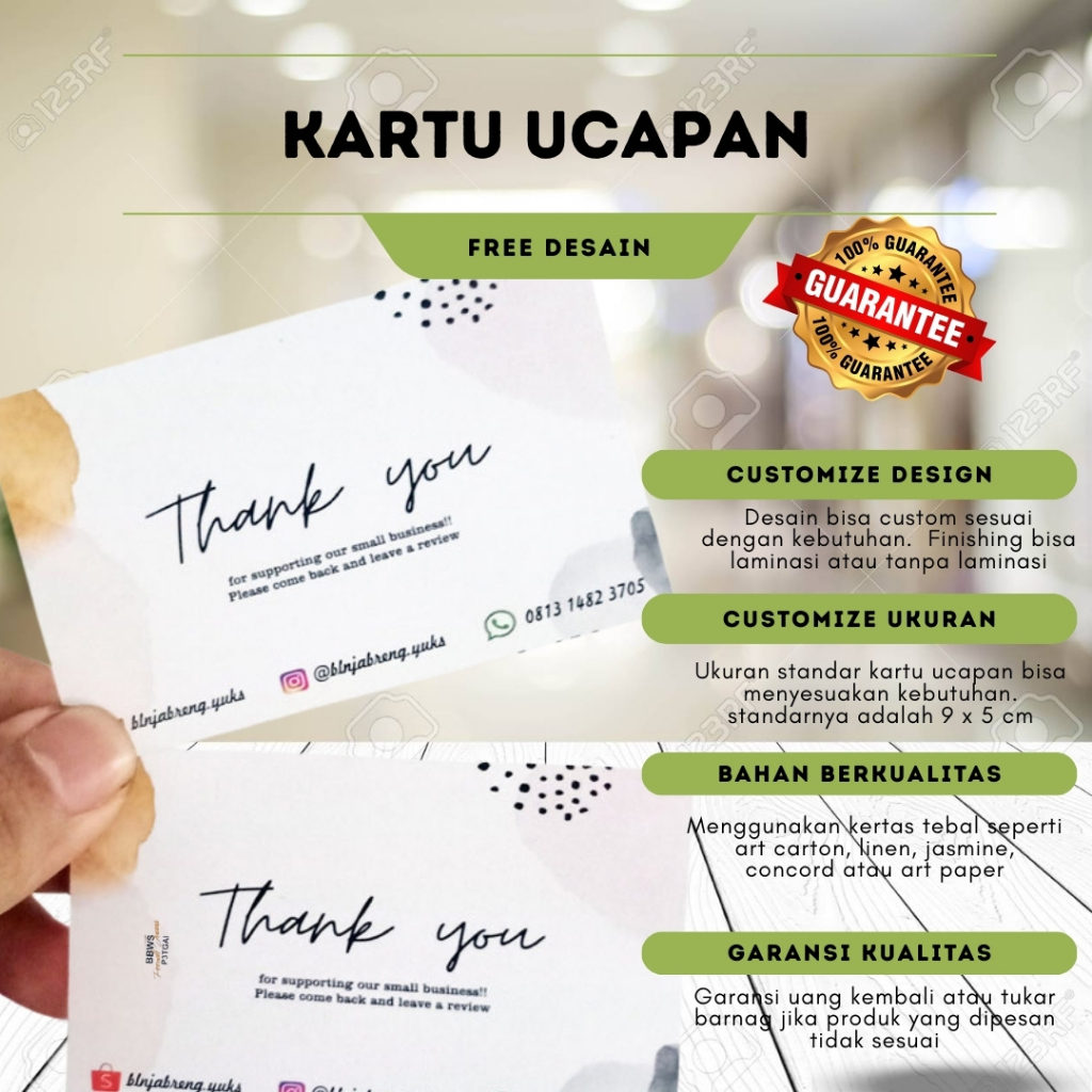 

Kartu Ucapan Terima Kasih Custom: Senyum Pelanggan, Omzet Naik!