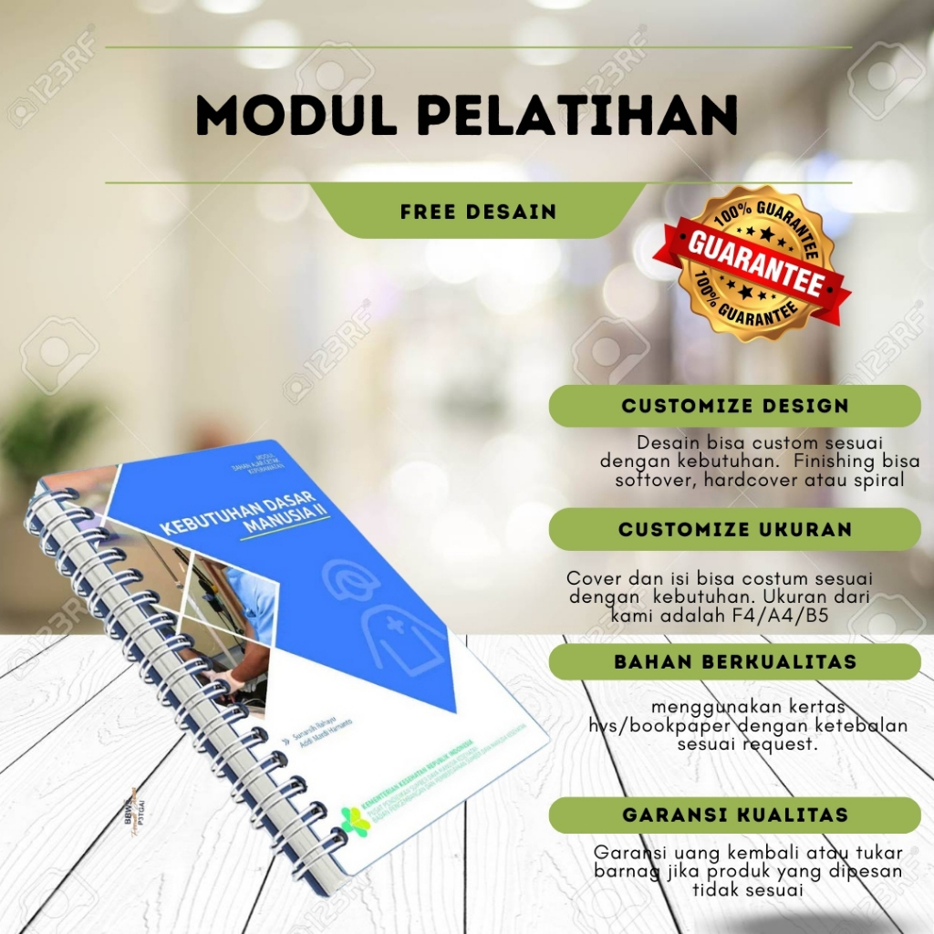 

Cetak Modul Pelatihan Custom Spiral | Bisa Pilih Ukuran & Kertas | Free Desain