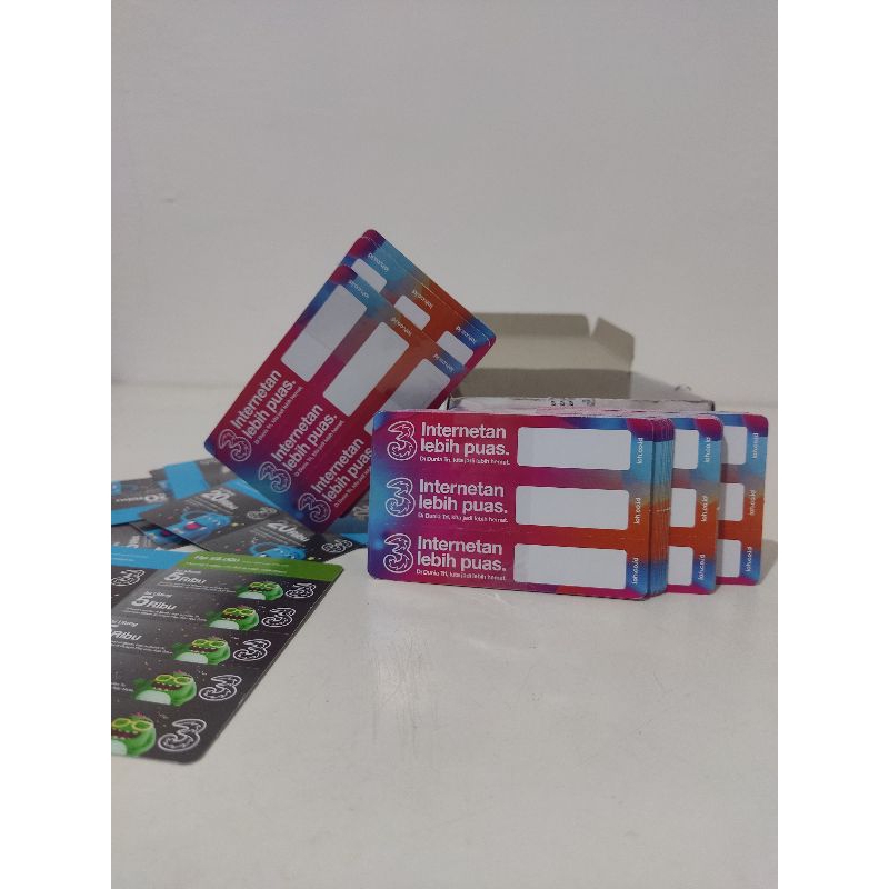 Voucher Indosat 3 Tri kosong ( zero )