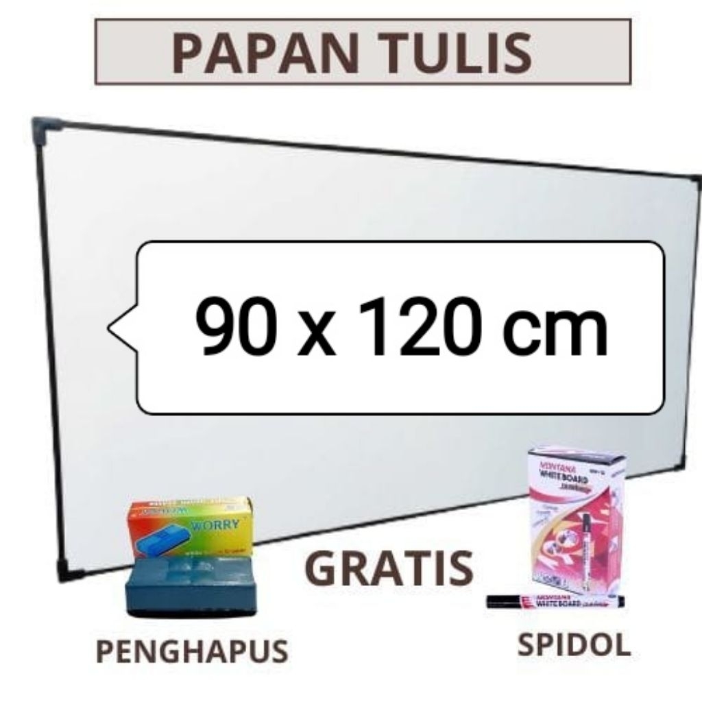 

Papan Tulis 90x120cm Gratis Spidol penghapus