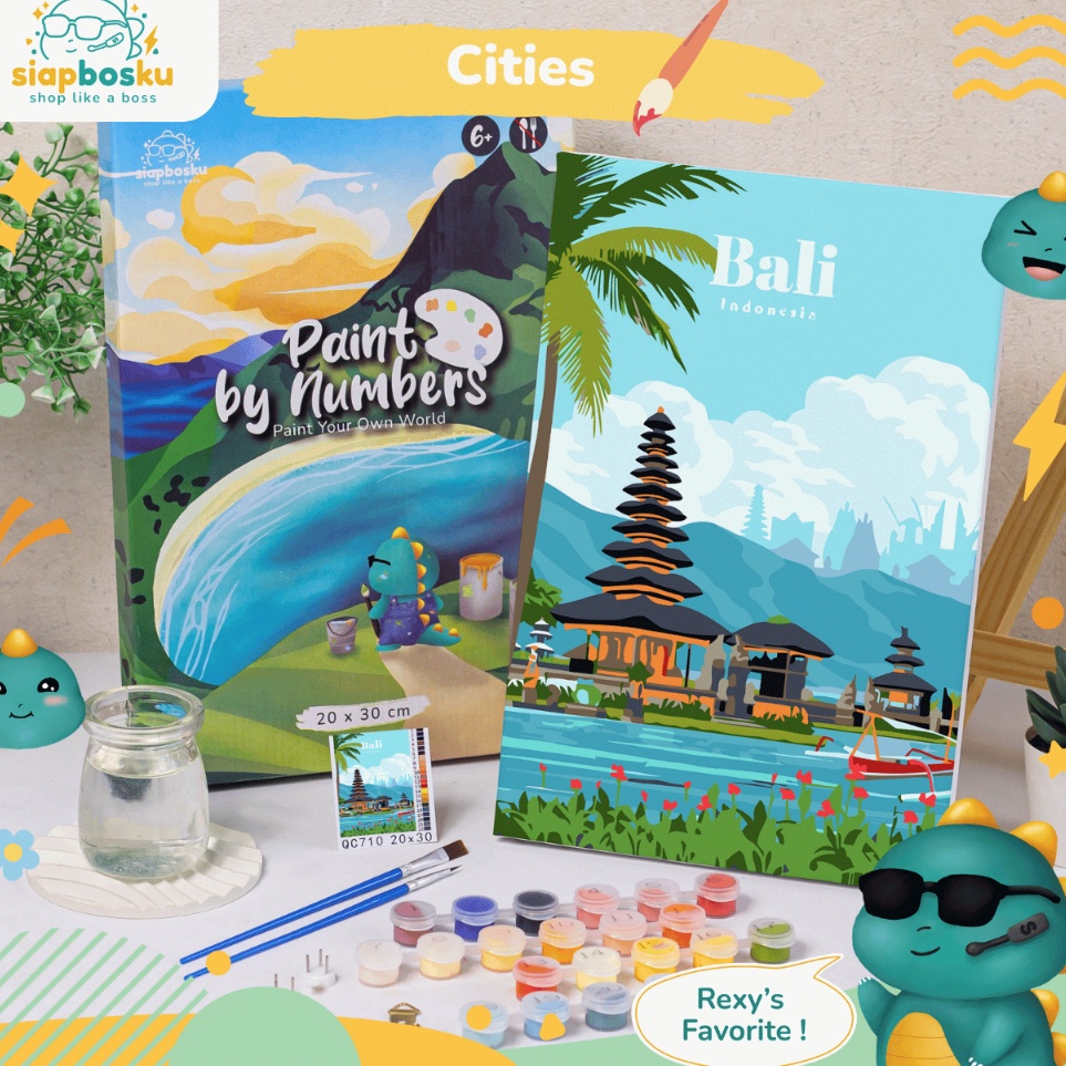 

KODE G27Q SIAP BOSKU KANVAS LUKIS PAINT BY NUMBER AESTHETIC 2x3 CM CITIES