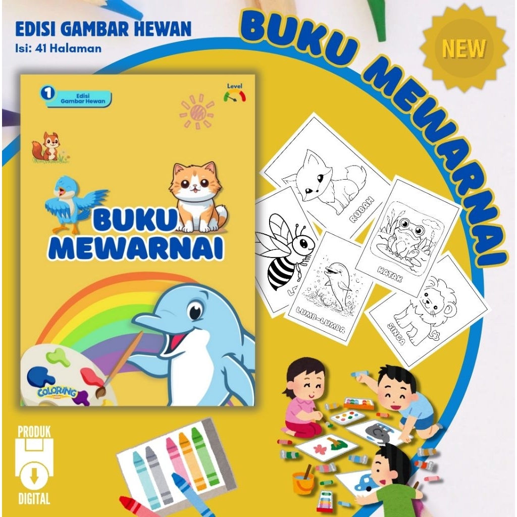Buku Mewarnai || Edisi Gambar Hewan