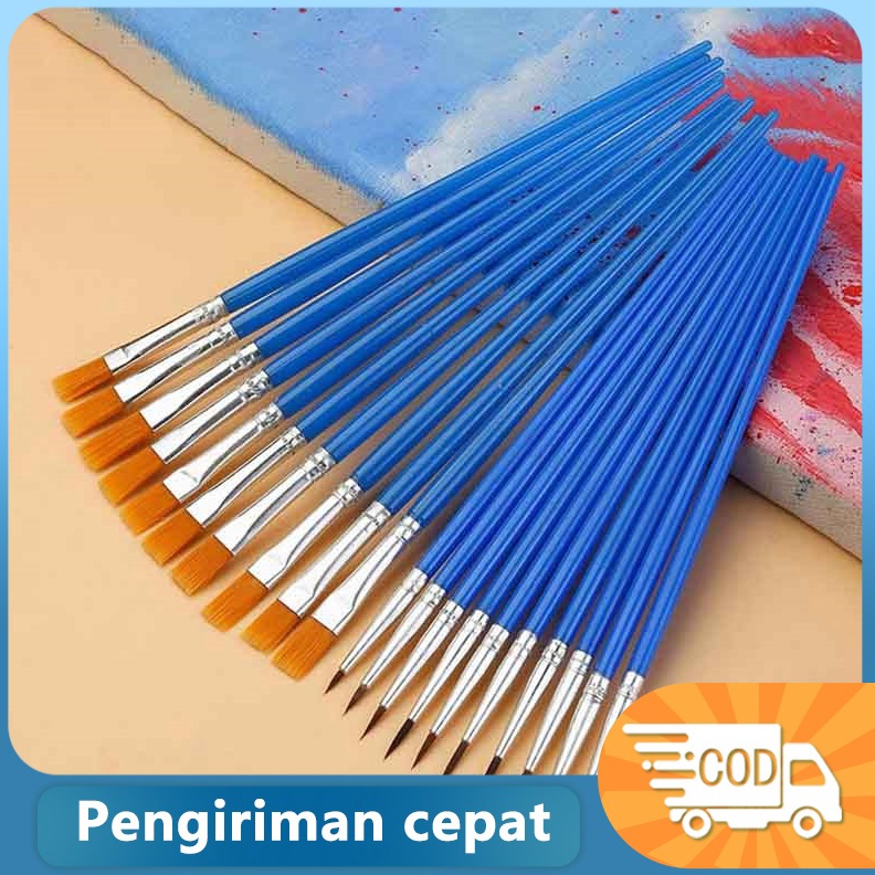 

KODE V67I Kuas bulu lukis cat air atau cat minyak Gypsum Doll Hook Pena 1pcs