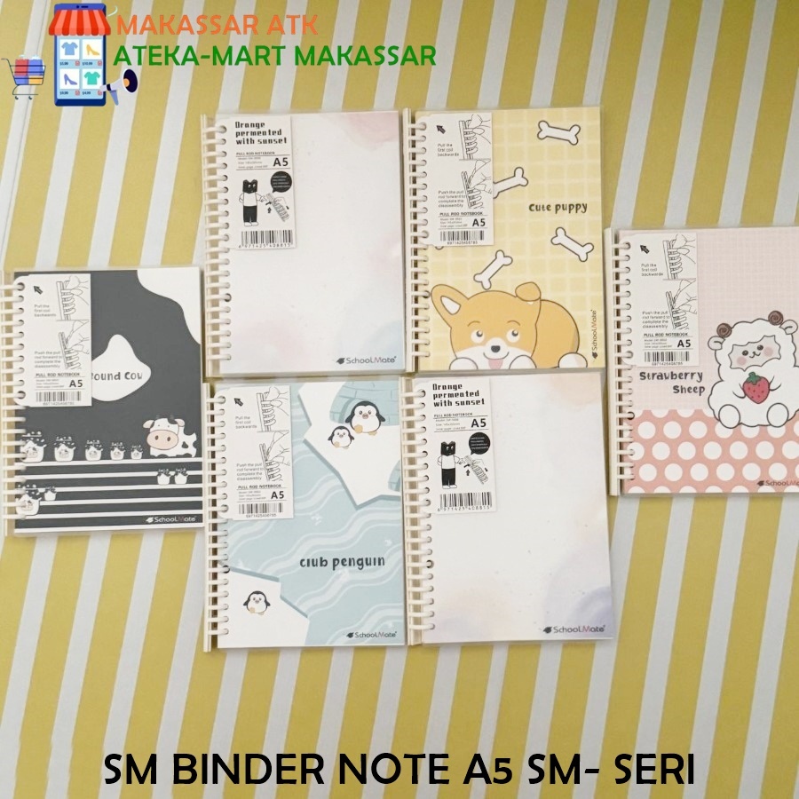 

[1 PCS] SCHOOL MATE BINDER NOTE A5 SM-9003 SM-9004 SM-9006 ISI 80 LOOSE LEAF