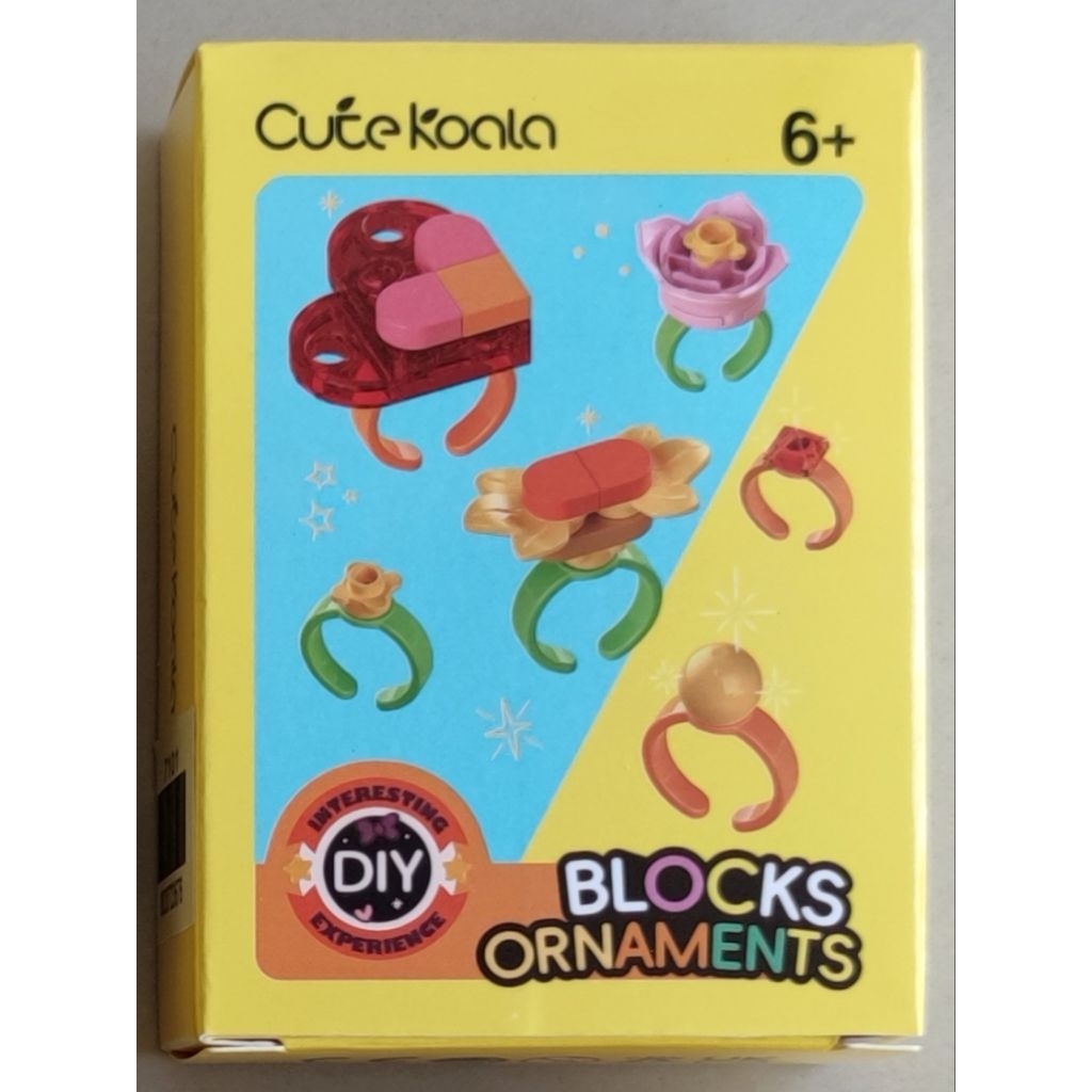 DIY Block Ornament Ring Jewelry Kids Bricks Mini Blocks Lego Cincin Dekorasi Anak Perempuan Craft Ar