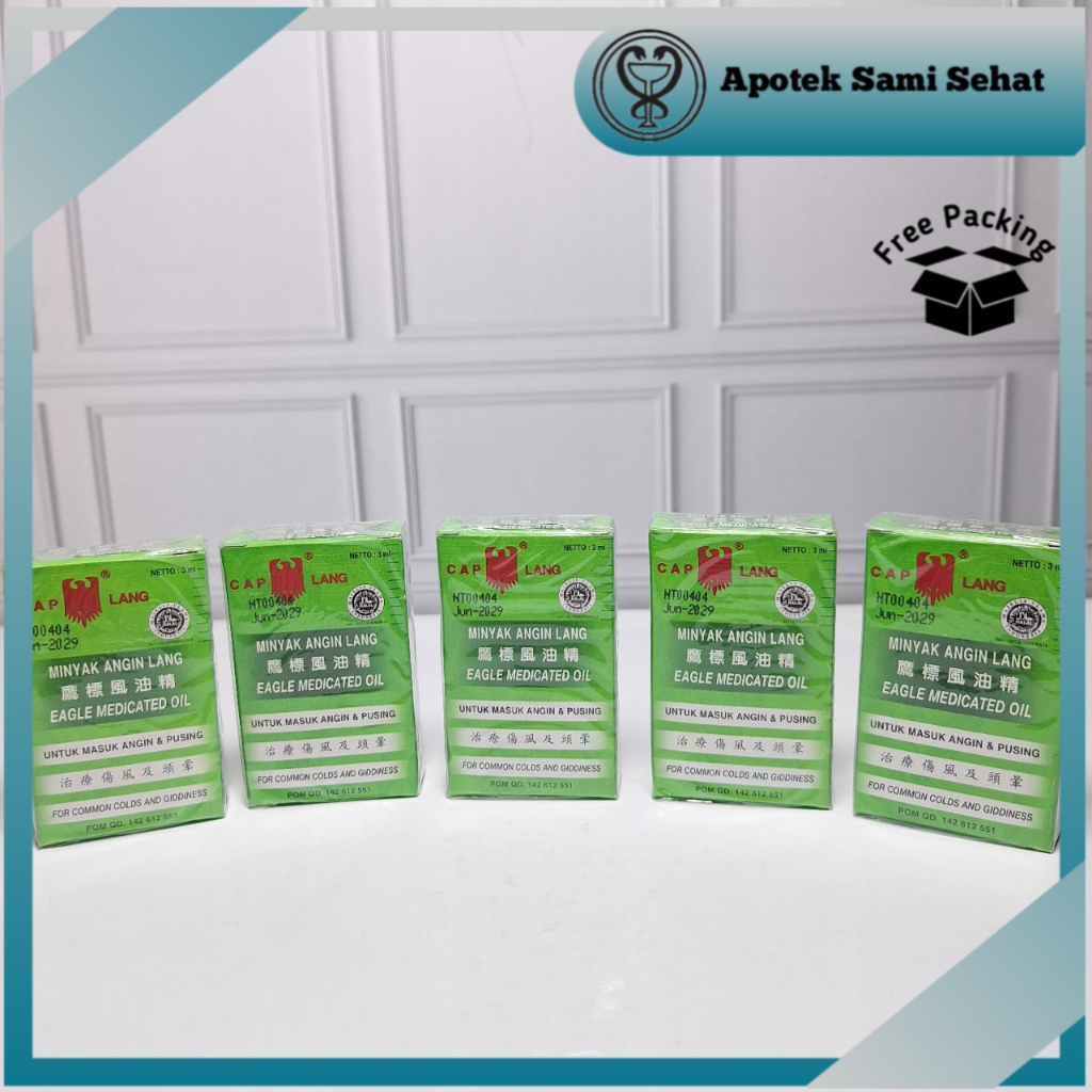 5 PCS CAP LANG MINYAK ANGIN LANG PPO 3 ML