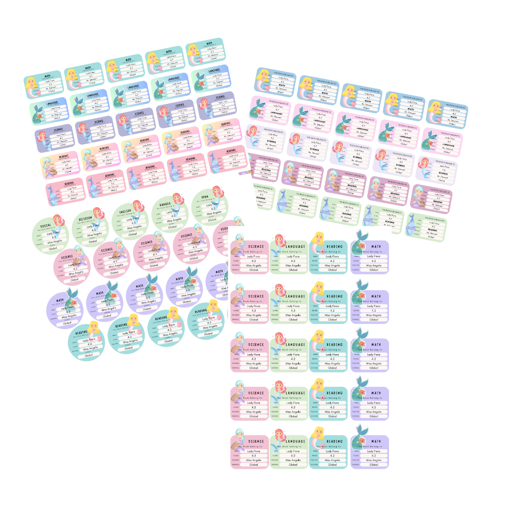 

Label Nama Buku dan Perlengkapan Sekolah tema Mermaid Putri Duyung - 20 & 25 pcs