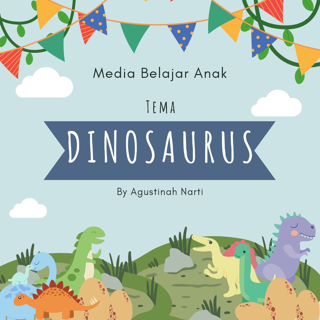

50 Lembar Mewarna Tema Dinosaurus