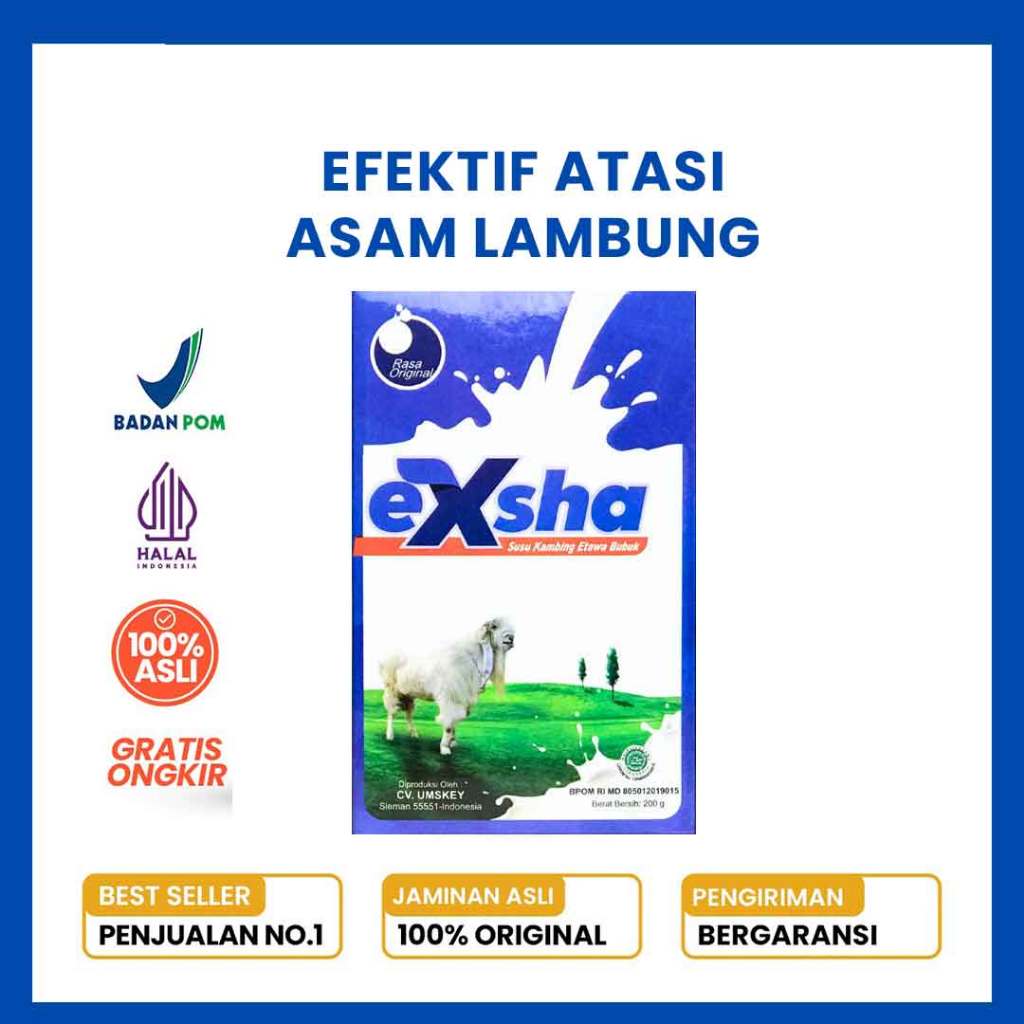 

Exsha Susu Kambing Efektif Atasi Asam Lambung 200grm