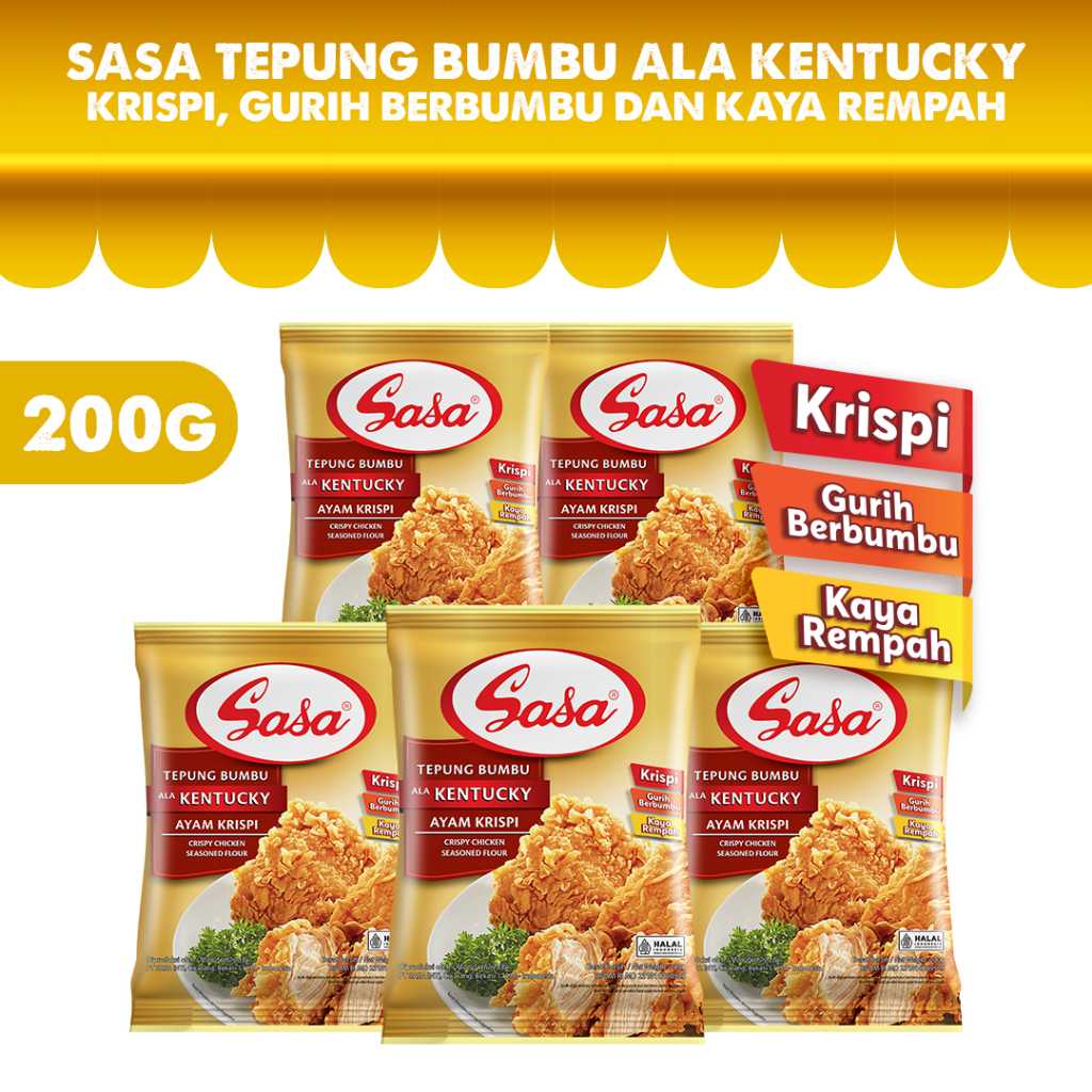 

Sasa Tepung Ayam Kentucky Bervitamin & Bermineral 200gr - 5pcs