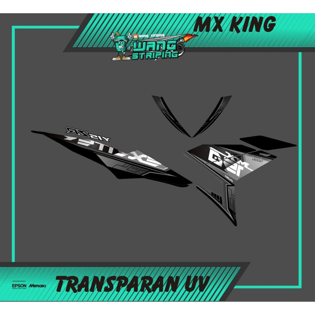 STRIPING STICKER MX KING TRANSPARAN VERSION LIST ELEGAN SIMPLE
