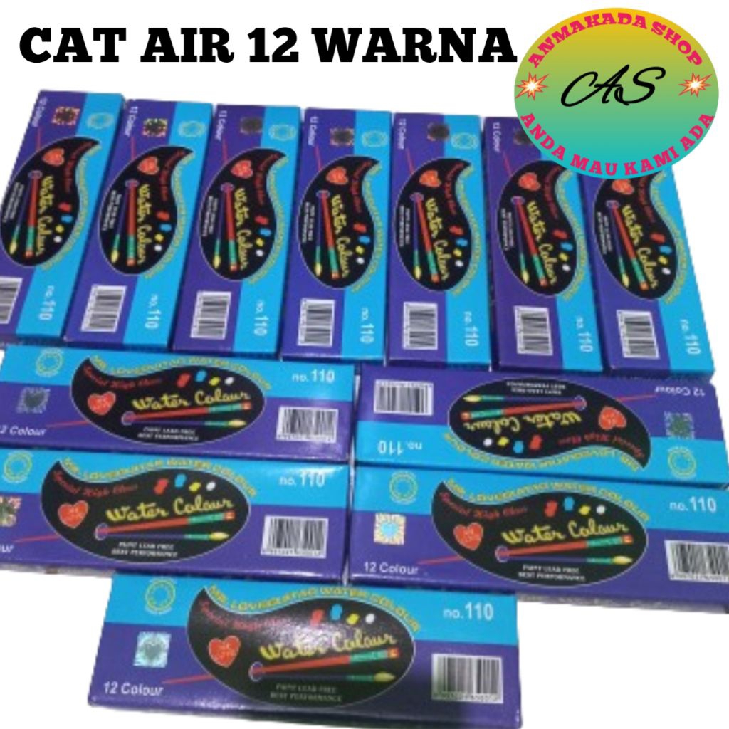 

Cat air akrilik guitar isi 12 warna alat melukis mewarnai