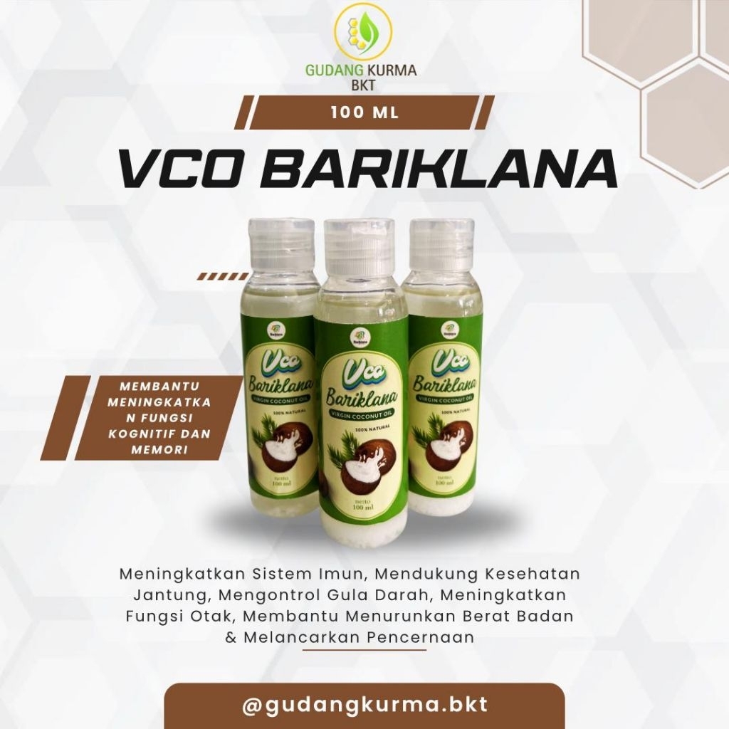 

VCO BARIKLANA VIRGIN COCONUT OIL 100ML | MENDUKUNG SISTEM IMUN