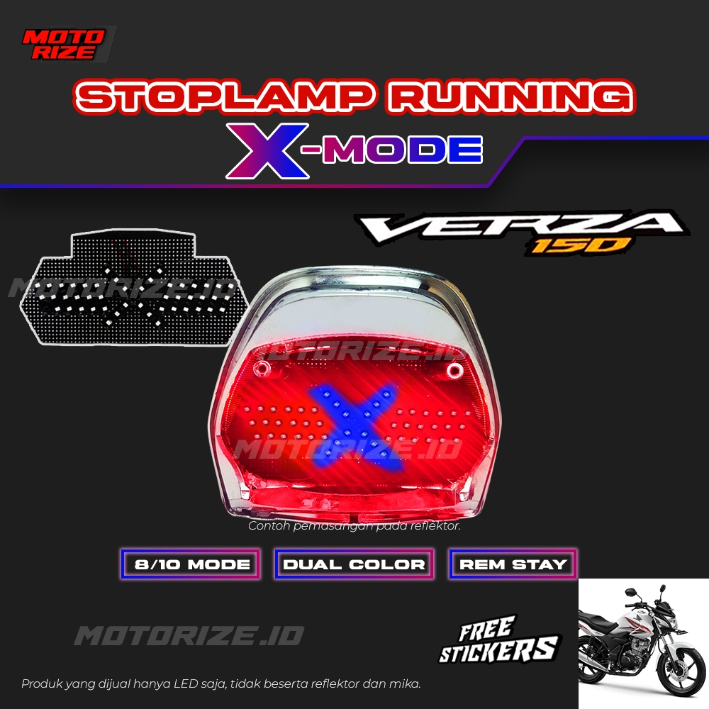 Stoplamp Running  X Mode Cb Verza 150 Lampu Rem LED Motor Variasi Motorize