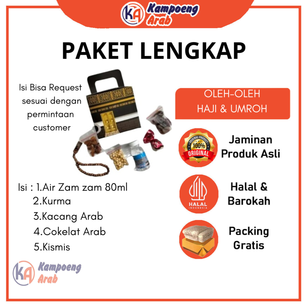 

PAKET OLEH OLEH HAJI UMROH TAS KABAH PREMIUM Untuk Hampers Tanah Suci Mekah Kismis Kacang Kurma Madu