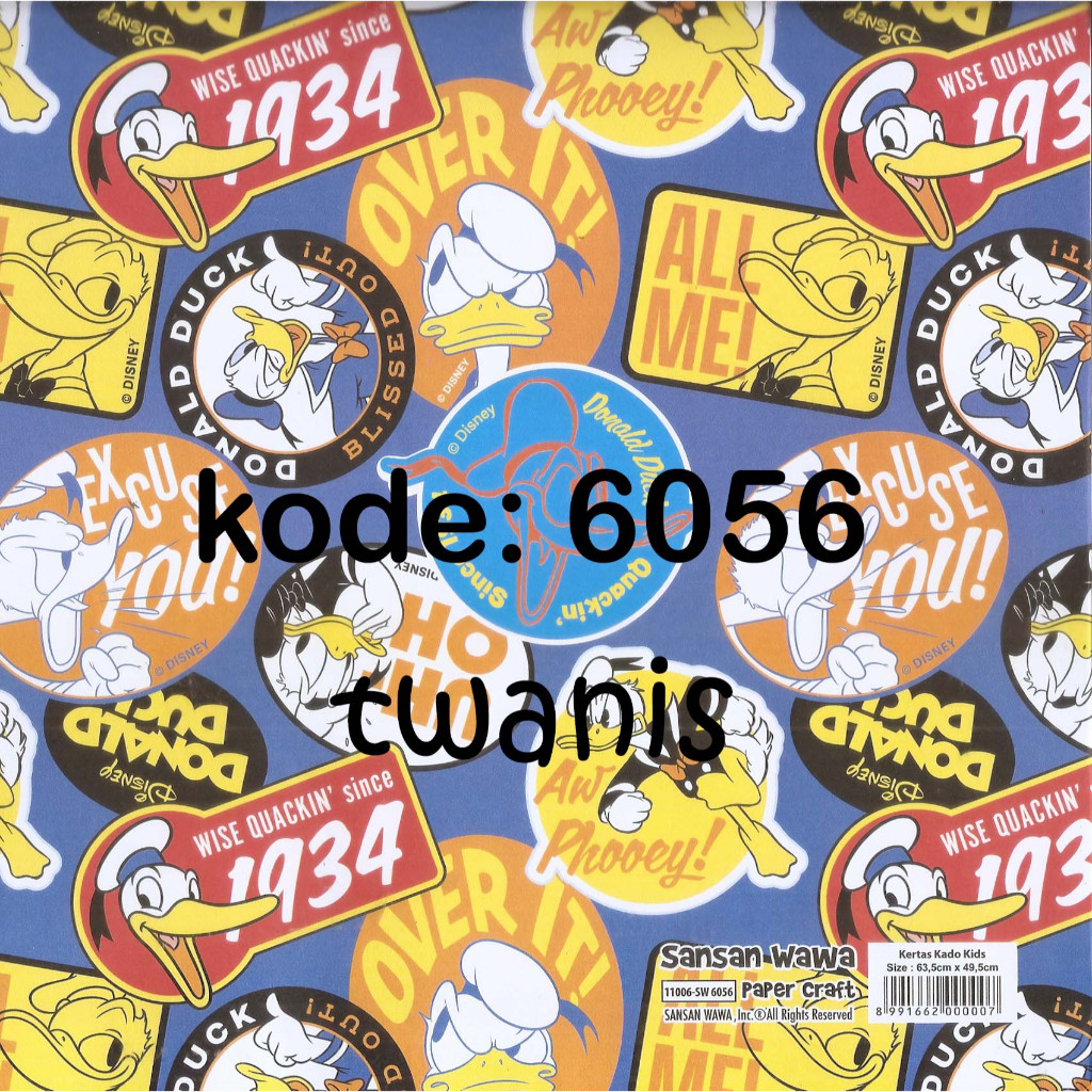 

Kertas Kado Donal Bebek Disney SANWA kode 6056