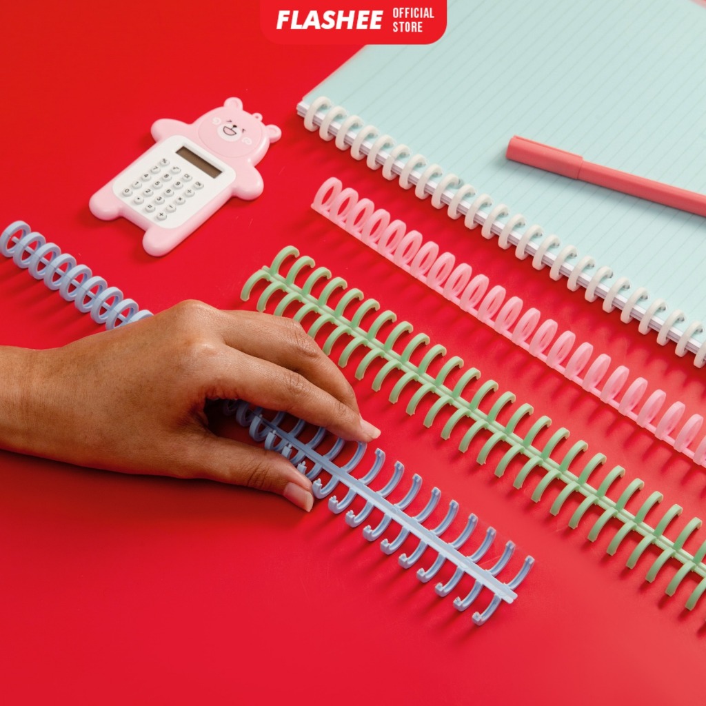 

Ring Binder DIY Spiral Binder Strip Loose Leaf Binding Strip Pink