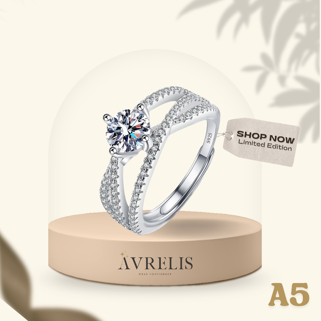 Cincin Wanita Premium Model Korea Anti Karat dan Adjustable | Bonus Setiap Pembelian - Avrelis A5