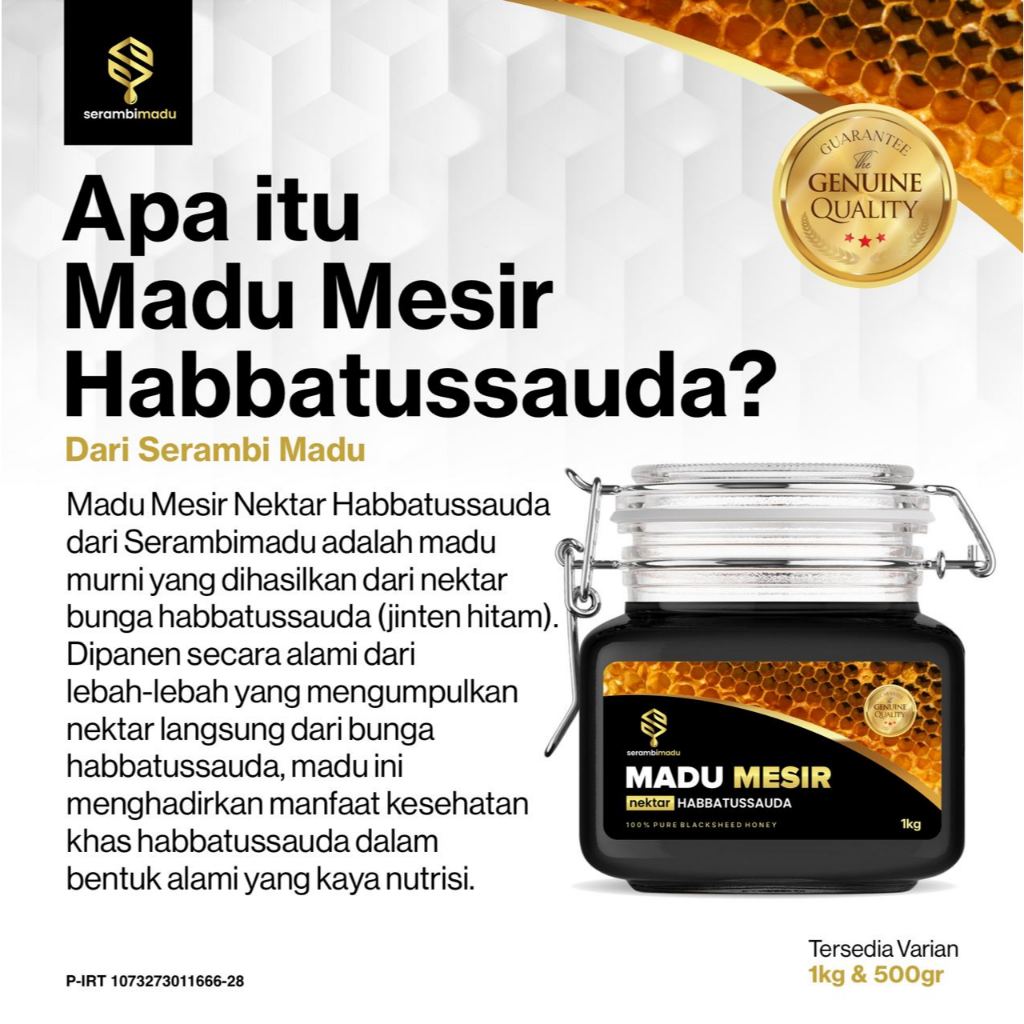 

Salmafood Madu Mesir Nektar Habbatussauda Blackseed Honey Serambimadu