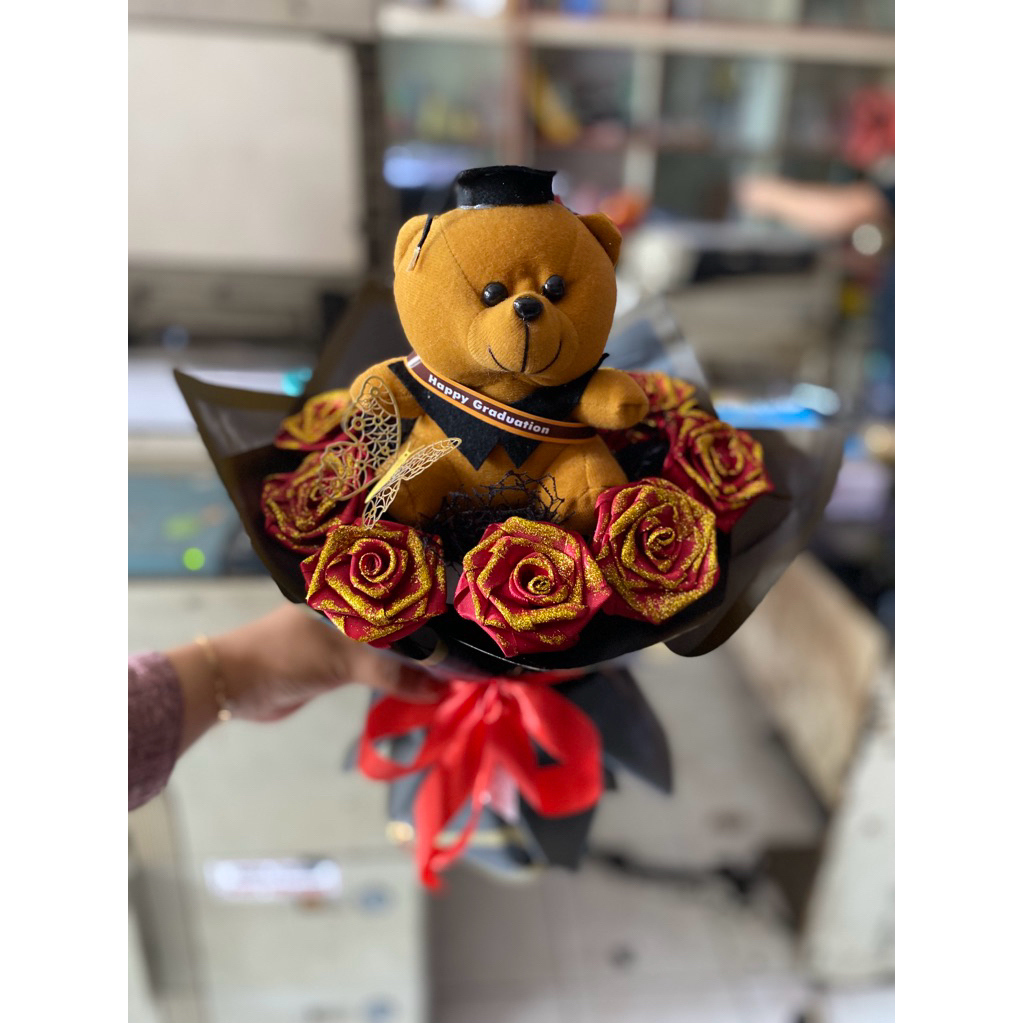 

bouquet bunga pita satin