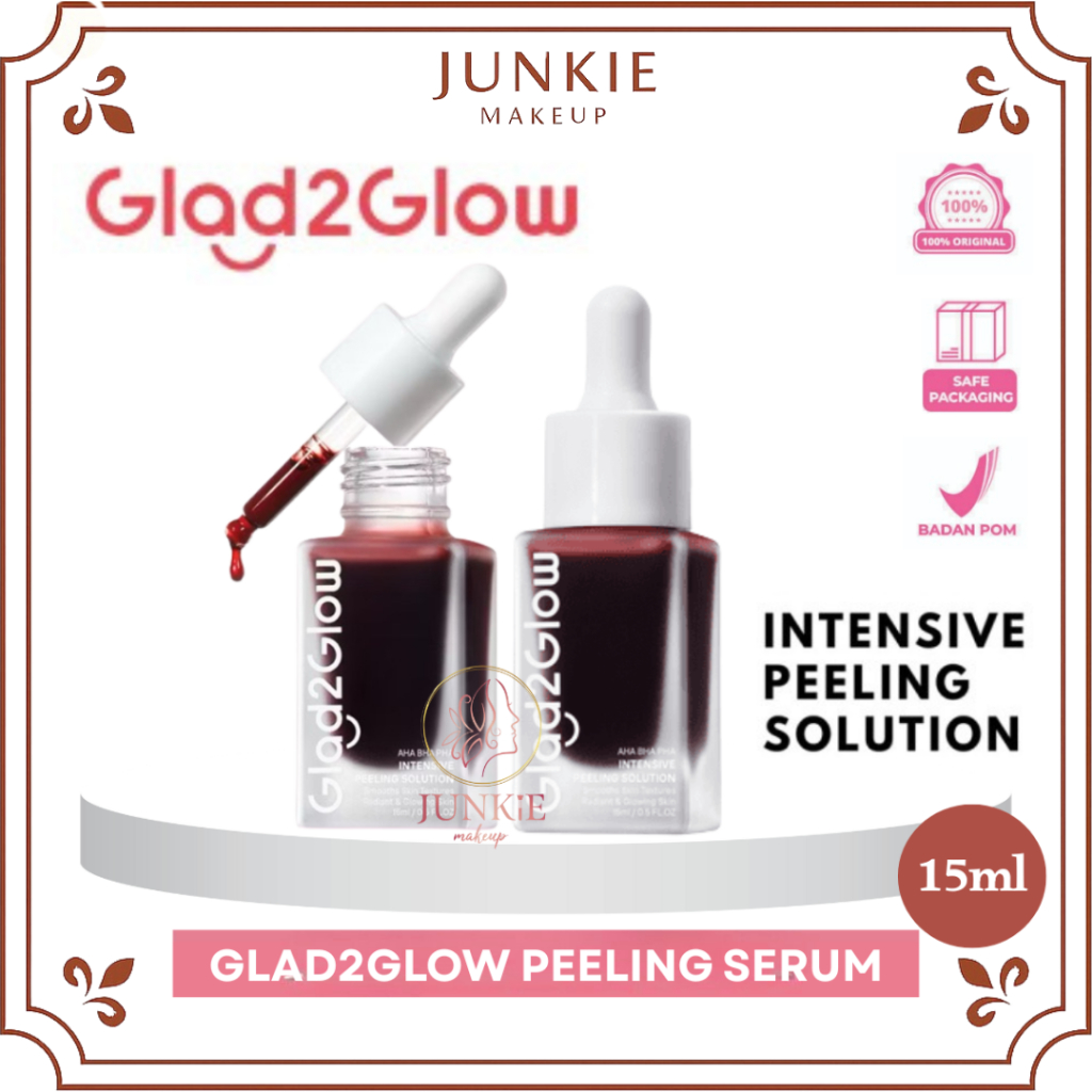 Peeling Serum Glad2Glow AHA BHA PHA Intensive Peeling Solution 15ml Serum G2G Exfoliasi Wajah merah 
