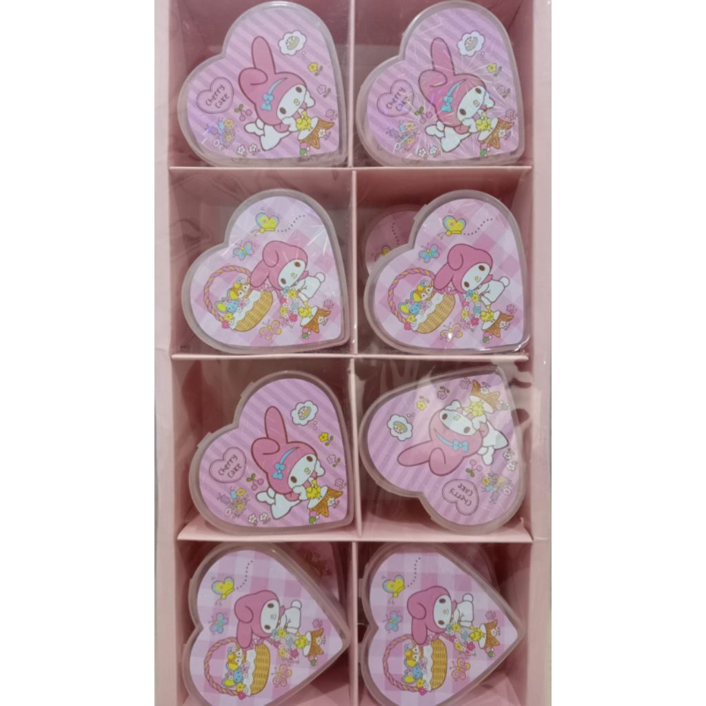 

BQ-51398 Sanrio My Melody Kertas Memo Mini Heart 7 Cm + Box Hati
