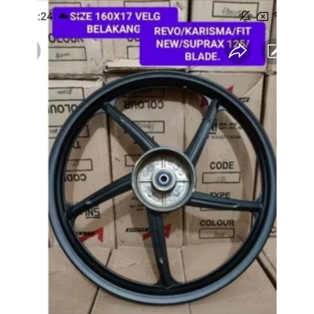 Velg Racing Motor Vrossi Belakang Revo Karisma Supra 125 Supra Fit New