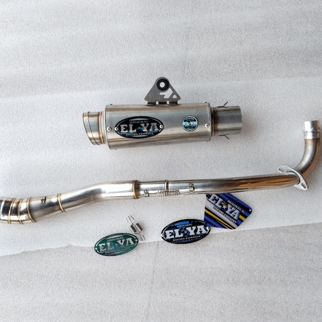 knalpot original ELYA emblem titanium proliner pnp Jupiter vega astrea grand prima Shogun smash win 