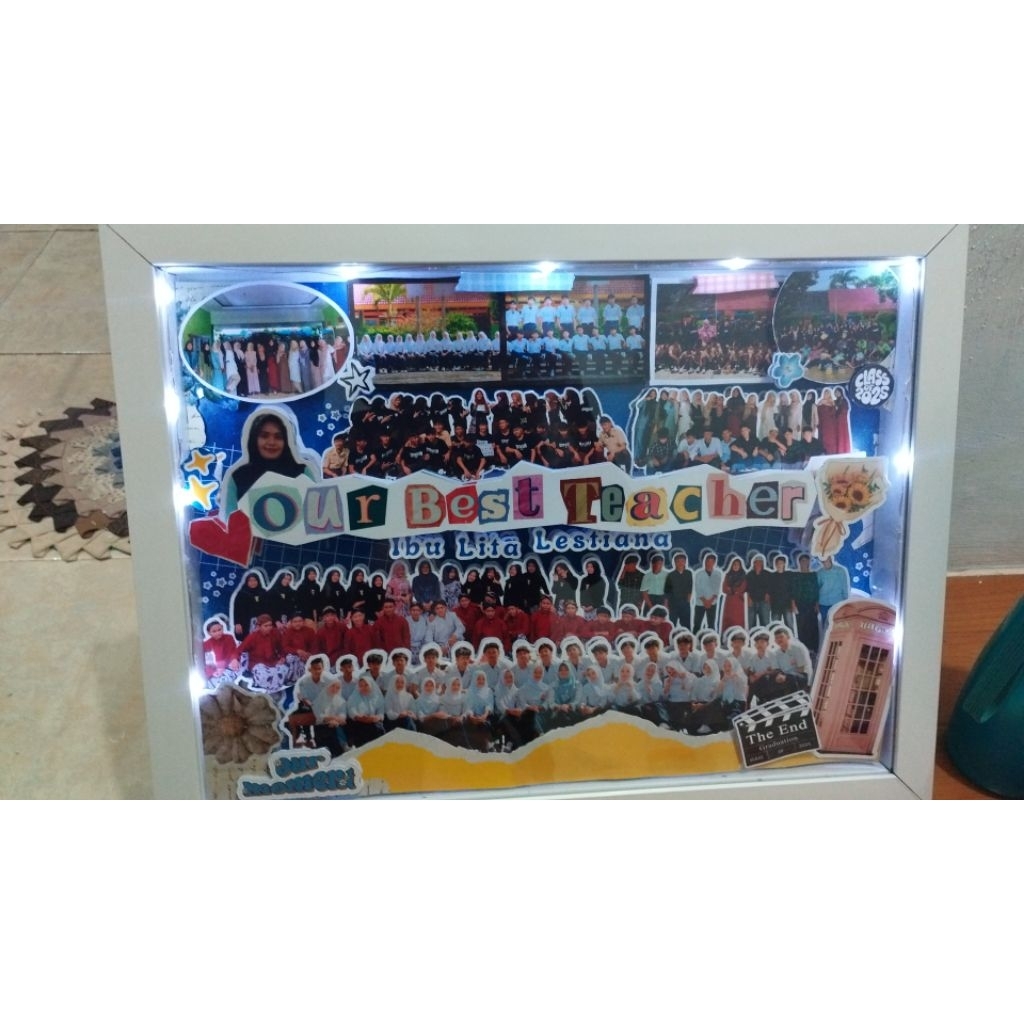 Bingkai3D/frame3d/hadiah ulang tahun/graduation/anniversary/perpisahan/ukuran a3/30x40/pop up frame