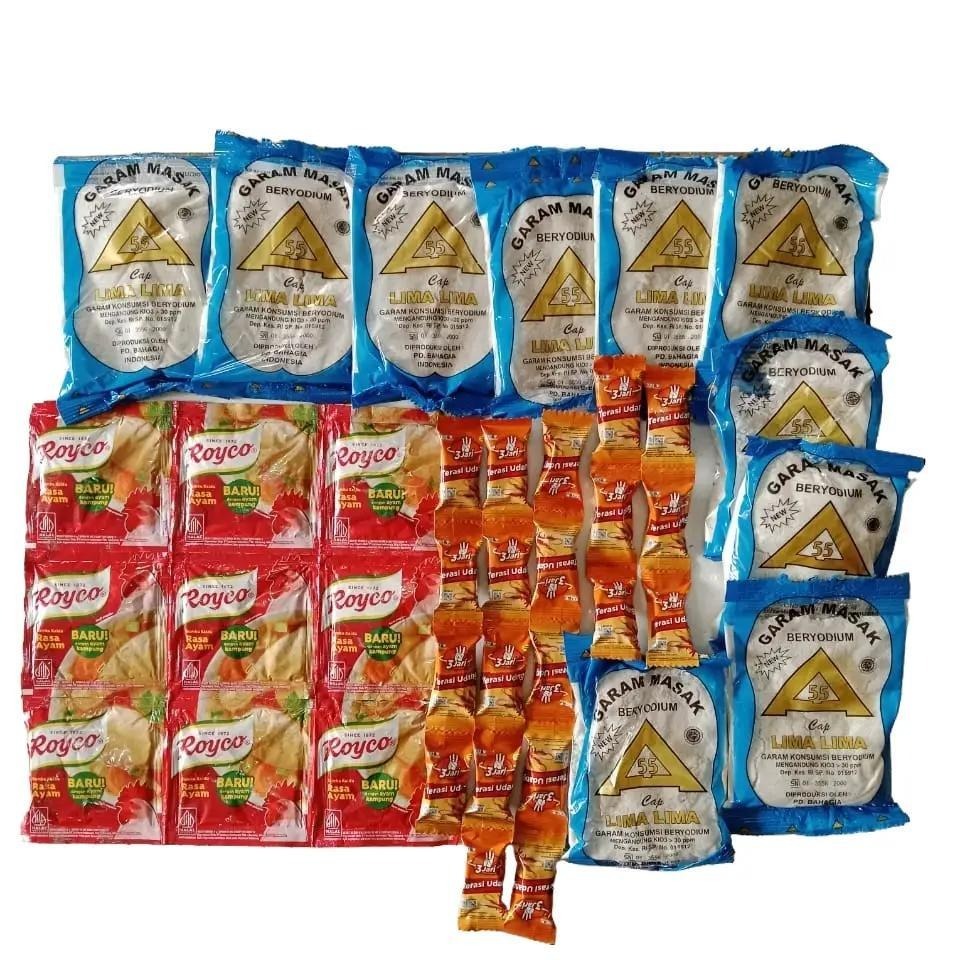 

Paket Bumbu Dapur (GRAM 10+ROYCO 12+TERASI CAP 3 JARI 20 PCS)