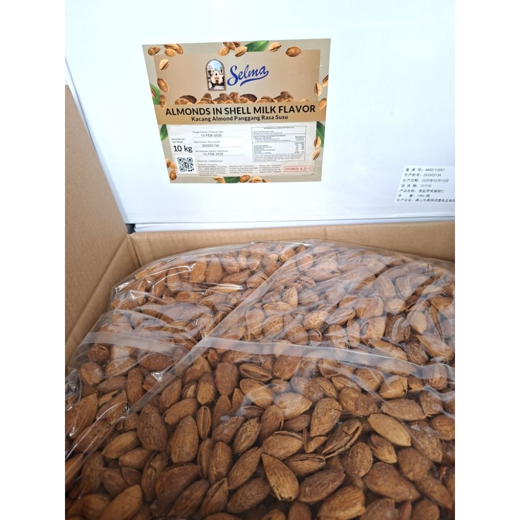 

Kacang Almond Cangkang / Kulit Panggang 10kg