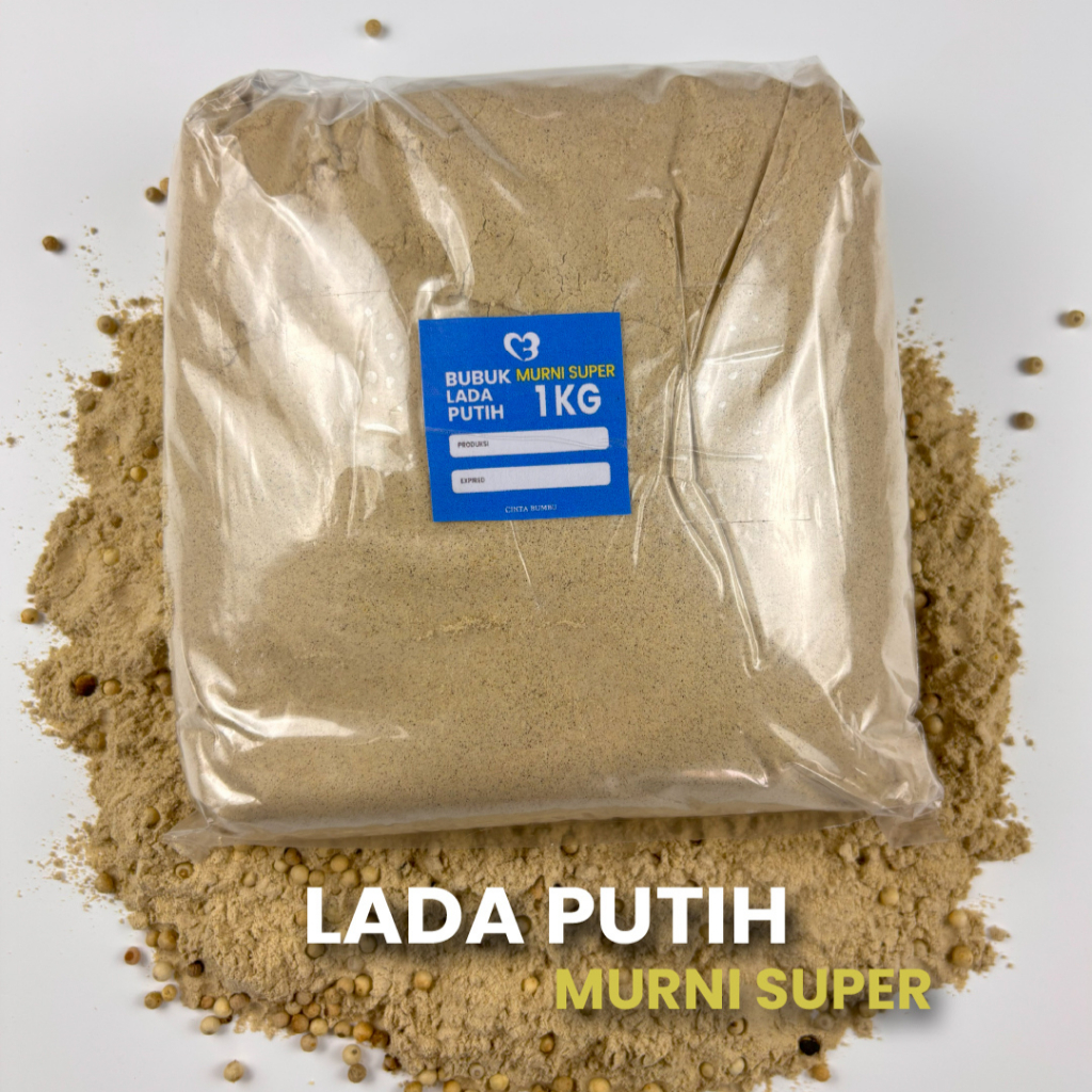 

Cinta Bumbu Bubuk Lada Putih Murni 1 Kg - Bumbu Masak - Bubuk Tabur