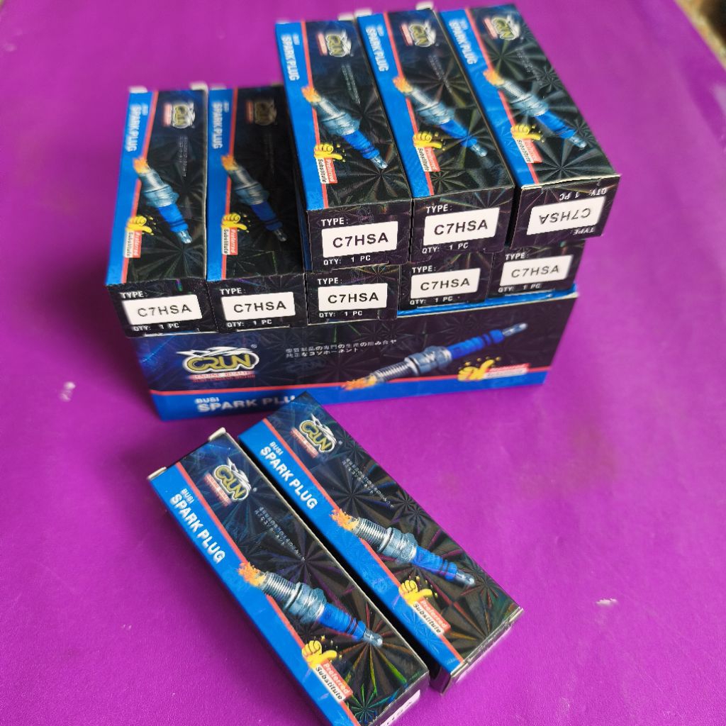 Promo Murah 10 Pcs Busi Grand C7 Merek Crun