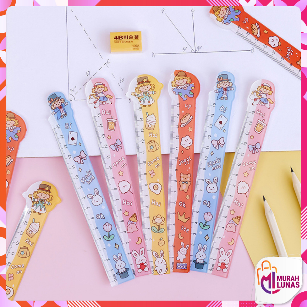

MUNAS Penggaris Lucu 15 Cm Penggaris Anak Pelajar Mahasiswa Motif Astronot Penggaris funny karakter 15cm Pengaris Sekolah Kantor Motif Lucu Bahan Plastik