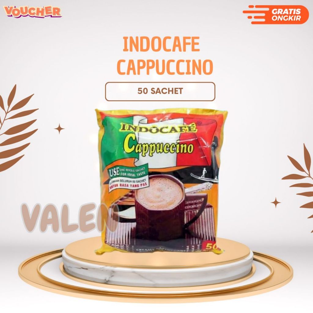 

Indocafe Cappuccino Pack isi 50 Sachet Bag Cappucino