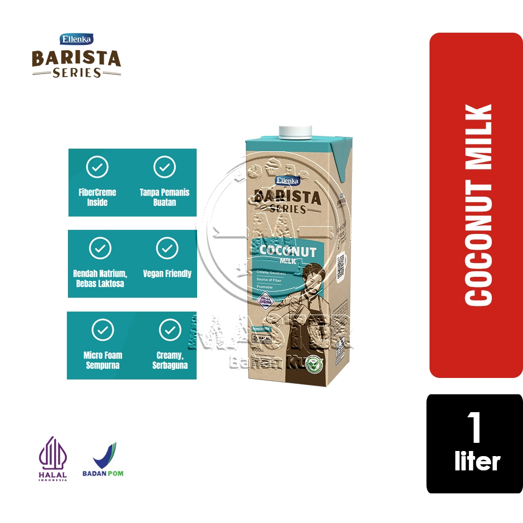 

Barista Coconut Milk ELLENKA Susu Nabati Bebas Laktosa [1 Liter]