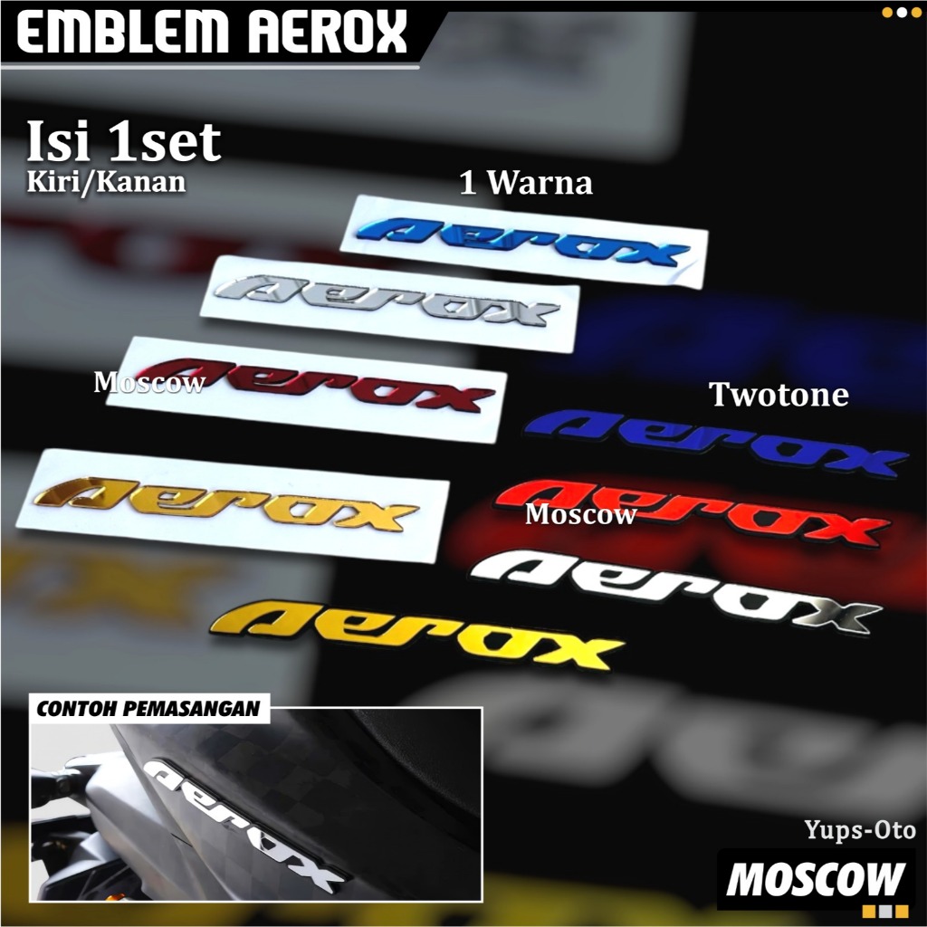 EMBLEM TIMBUL 3D AKRILIK TIMBUL 2pcs MOTOR Aerox 155 VVA Standar Aerox 155 VVA R-Version Aerox 155 V